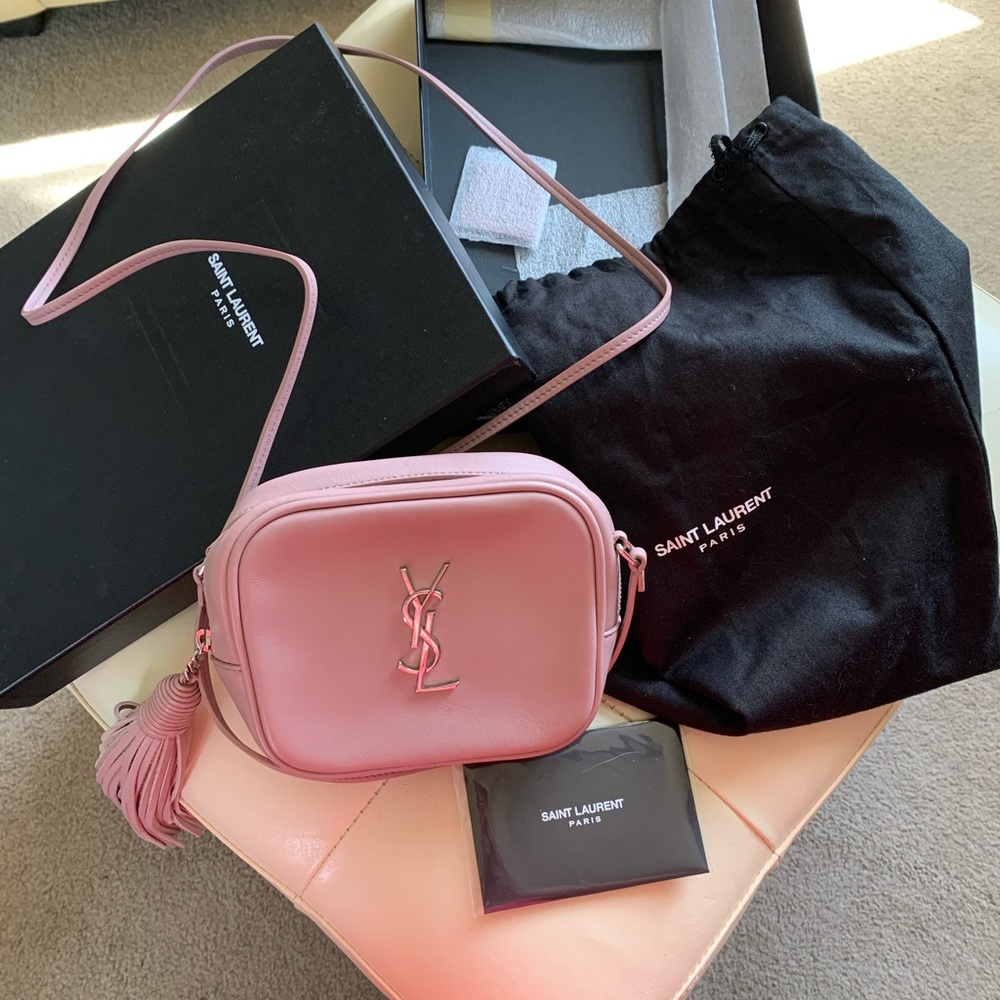 *SOLD* Saint Laurent pink cross body with tassel